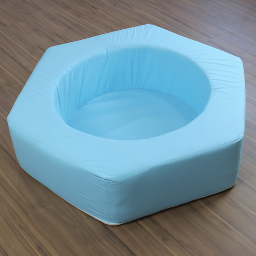 Hexágono Espumado Piscina | 1m X 25cm | Peça Modular Avulsa Cor Azul Bebê