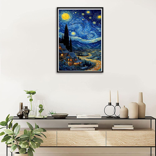 Hh F Kits De Pintura De Diamante 5d Noche Estrellada 30 X 40