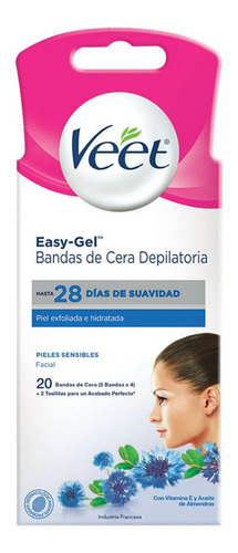 Veet Bandas Depilatorias Faciales Piel Sensible X 20 Un.