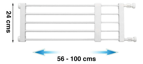 Reja Perros Bebés Puerta Escalera Ajustable 56 A 100 Cms