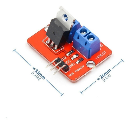 Imagen 2 de 10 de Modulo Driver Mosfet Irf520 24v 5a Arduino Hobbytronica