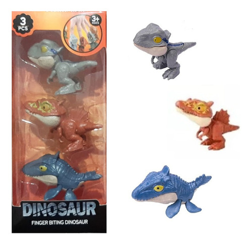 Dinosaurios Mordedores Finger Biting Dinosaur Set X3 Dinos