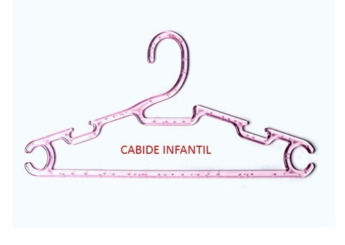 Cabide Infantil Acrílico  0,28 Cm Kit Com 30 Unidades