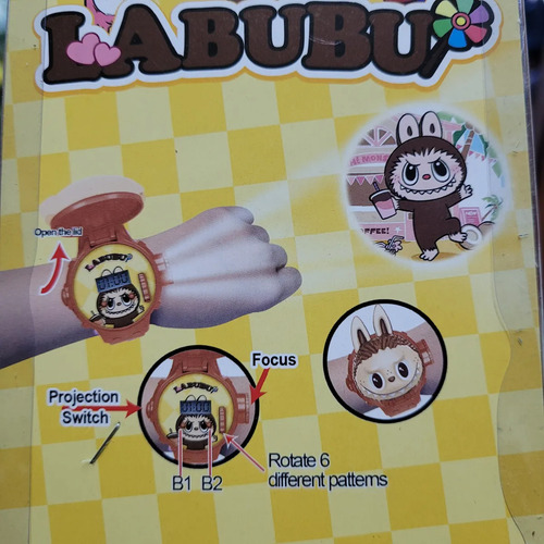 Reloj Proyector Infantil Con 24 Imagenes Varios Personajes Labubu Labubu