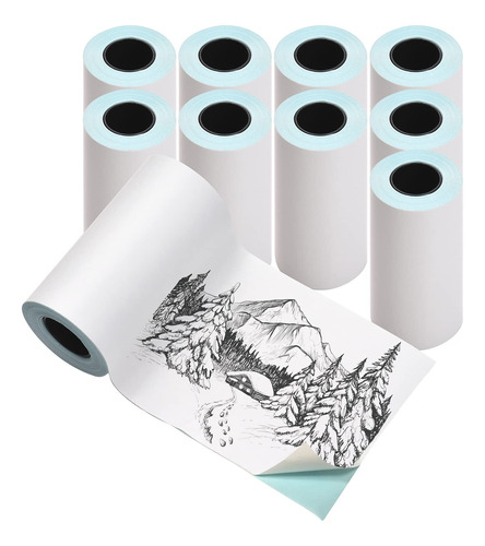 10 Rollos Papel Térmico Autoadhesivo - 57x30mm Rollos