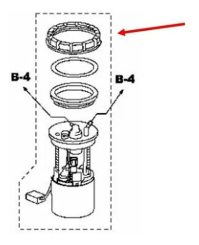 Porca Flange + Guarnição Da Bomba Combustivel Toyota Etios