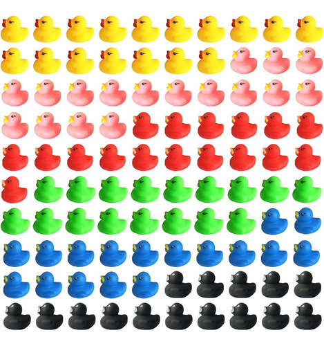 ~? Sunioine 100-pack Multicolor Mini Rubber Ducks Float Rubb