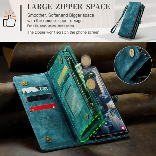 B Funda De Piel Con Tapa For Samsung Galaxy S22 Ultra