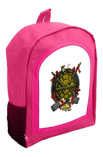 Mochila Infantil Rosa Nena Nene Tortugas Ninjas R200