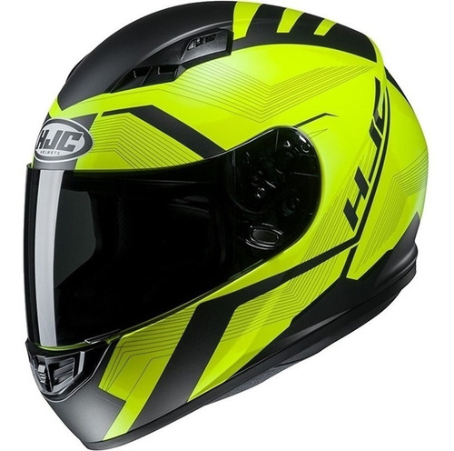 Capacete Motociclista Hjc Cs 15 Faren Verde Fluorescente Tamanho do capacete 56