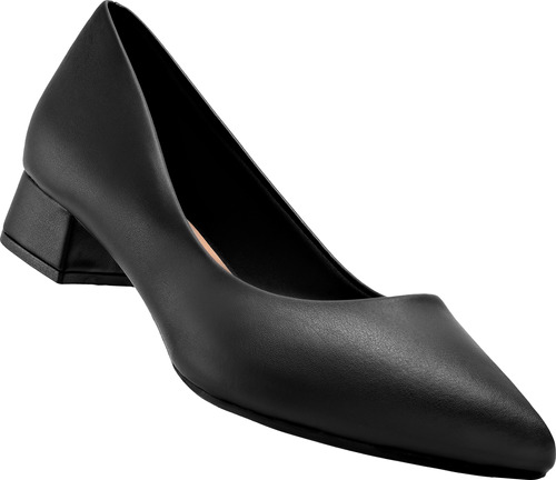 Scarpin Feminino Sapato Salto Baixo Bico Fino Confortavel