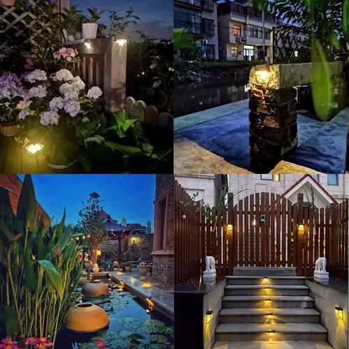 Luz Para Escaleras Impermeable Led Jardín Al Aire Libre 16pc
