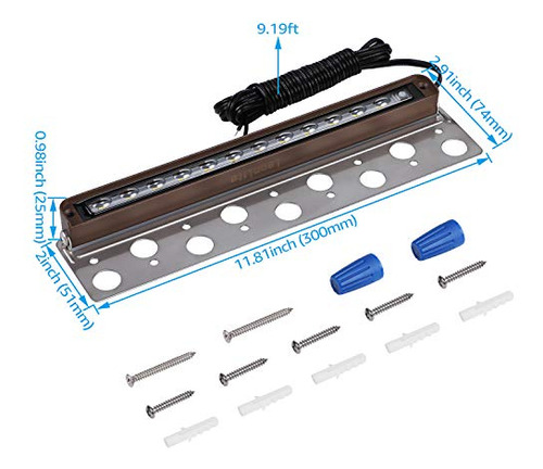 Iluminación Led Para Exteriores Leonlite Regulable De 12 Pul