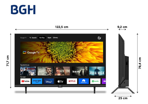 Smart Tv 55 Bgh B5523us6g 4k Con Google Tv