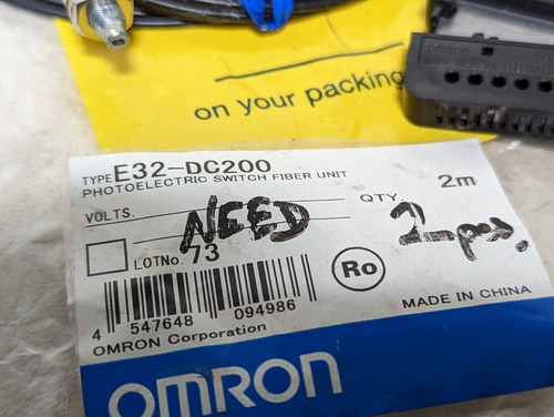 Omron E32-dc200 2m Photoelectric Switch Fiber Unit Ccf