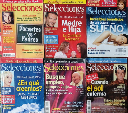 6 Revistas Selecciónes Reader's Digest Años 2003-06-07 (c51