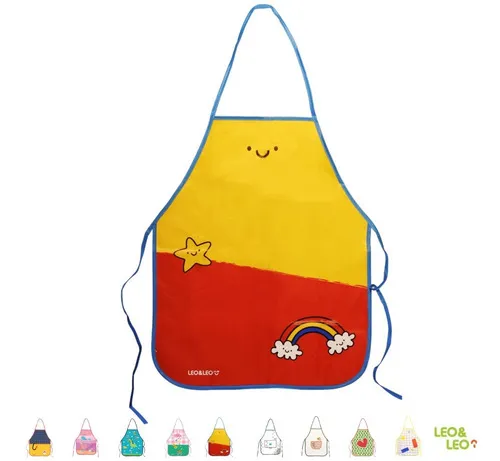 Delantal de pintura infantil para niños de regreso a la escuela Estrela Color School