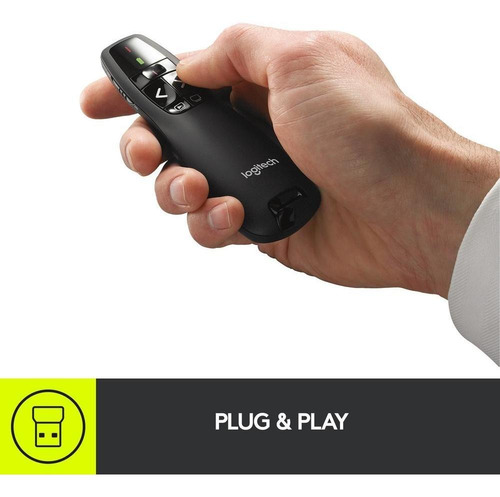 Apresentador Sem Fio Logitech R400 Laser Pointer Usb E Pilha