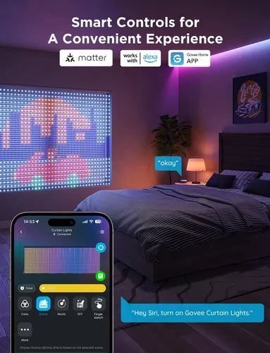 Luces Led Inteligentes Para Cortinas Govee 2 Con Regalo De B