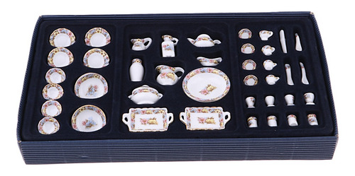 40 Unidades Set De Juego De Té Para Escala 1/12 Dollhouse