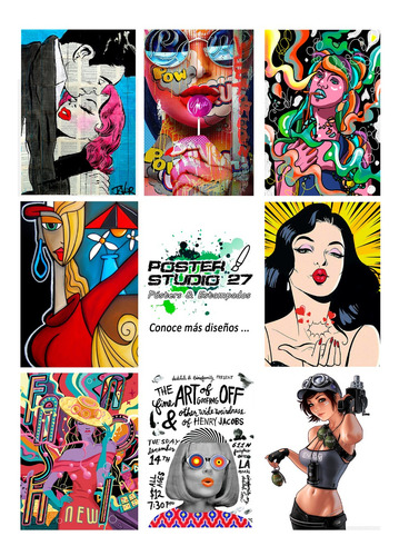 Afiche Arte Pop De Marilyn Monroe Cine Clásico