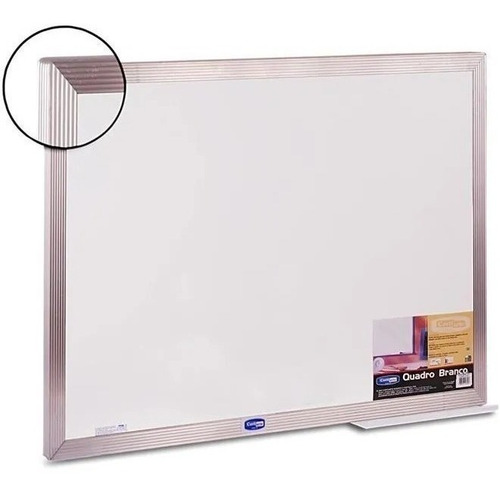 Quadro Aluminío Branco 100 X 80 Cm Suporte Marcador Pincel 