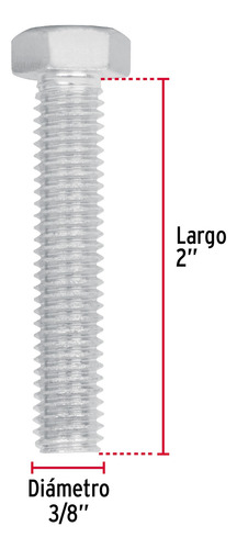 Tornillo Máquina Hexagonal Fiero Torm-3/8x2 60 Pz