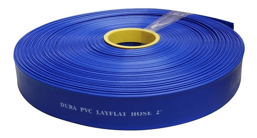 Imagen 2 de 5 de Manguera Pvc 120 Psi Rollo 100mts 2 Y 3'' Plana Azul