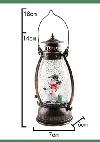 Farol Navideño Iluminado Con Forma De Globo De Nieve Brillan
