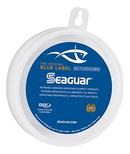 Seaguar 80fc25 Blue Label Agua Salada Fluorocarbono Línea, 0