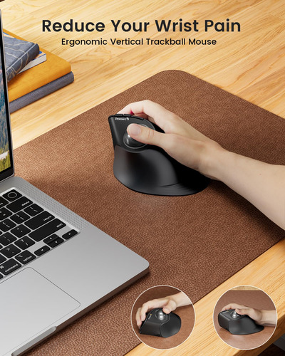 Ratón Trackball Vertical Inalámbrico Ergonómico Bluetooth