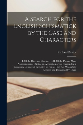 Libro A Search For The English Schismatick By The Case An...