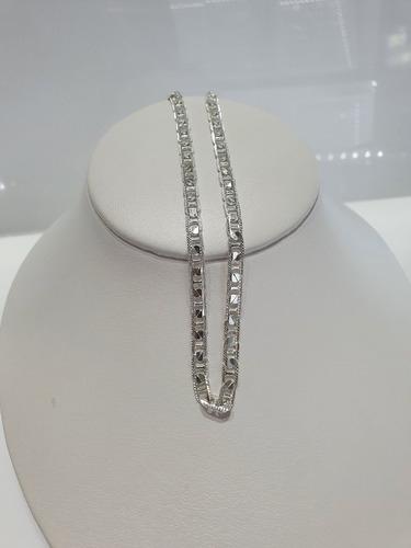 Cadena 1 Y 1 Diamantada Plata Ley.925