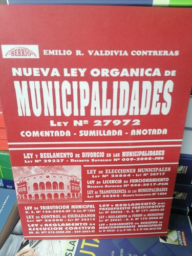 Nueva Ley Orgánica De Municipalidades Edic. 2021 