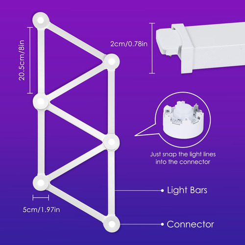 Líneas De Luz De Pared Hedcinlt Rgb, Luces Led De Juegos Int