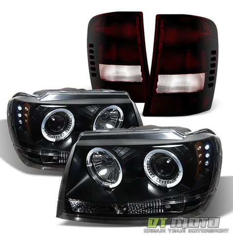 Par Faros Negro Led Jeep Grand Cherokee Sport 2002 4.0l