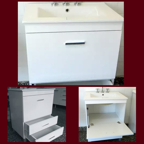 Imagen 3 de 6 de Vanitory Vali 60cm + Mesada + Monocomando