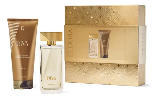 Eudora Diva Presente Natal: Colônia 100ml + Loção Corporal 200ml
