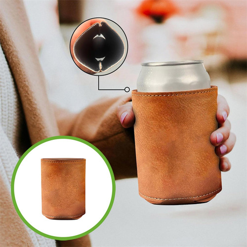 Capa De Garrafa De Cerveja Em Lata Para Bebidas Em Couro, La