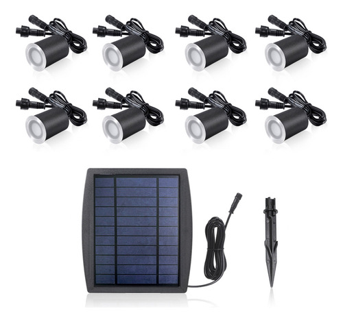 Lámpara Solar Traje Caminos Luz Led Lámpara Blanco Piso Cáli
