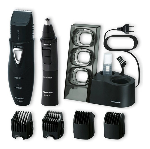 Kit De Aparadores 9 Em 1 Full Trimmer - Er-gy10 Panasonic Cor Preto 110V/220V