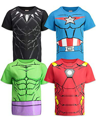 Camisetas Atléticas De Marvel Avengers Para Niños.