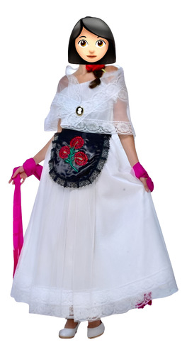 Disfraz Traje Tipico De Veracruzana Vestido Veracruz Jarocha Doble Vuelo Profesional