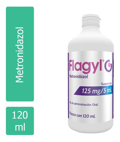 Flagyl Suspensión 125 Mg 75 Ml Frasco Con 120 Ml