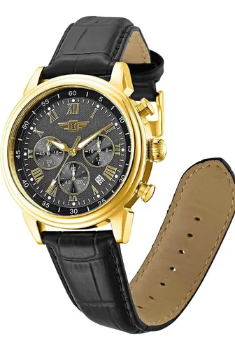 Reloj Invicta Cl sico Hombre Correa De Cuero Negra Original 409.000