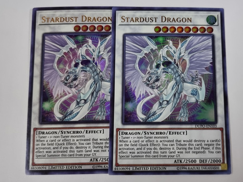 Yugioh! Stardust Dragon Dupo-en103  Arte Alterna  Par
