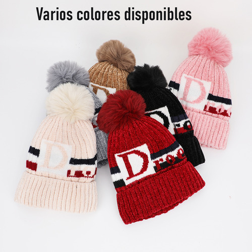 Conjunto Gorro Bufanda Frío Tejido Lana Unisex Moda