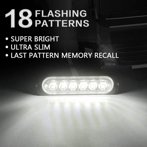 J Led Blanco Luz Estroboscópica Emergencia Para Auto Camión