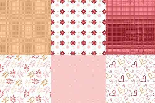 6 Cortes Quilting Patchwork 20x20 Retazos Tela Rosas Y Rojos