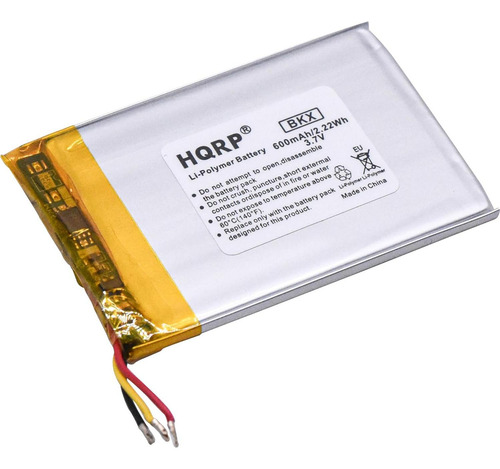 Batería Li-pol 3.7v Hqrp 5-pack 600mah Para Raspberry Pi Y